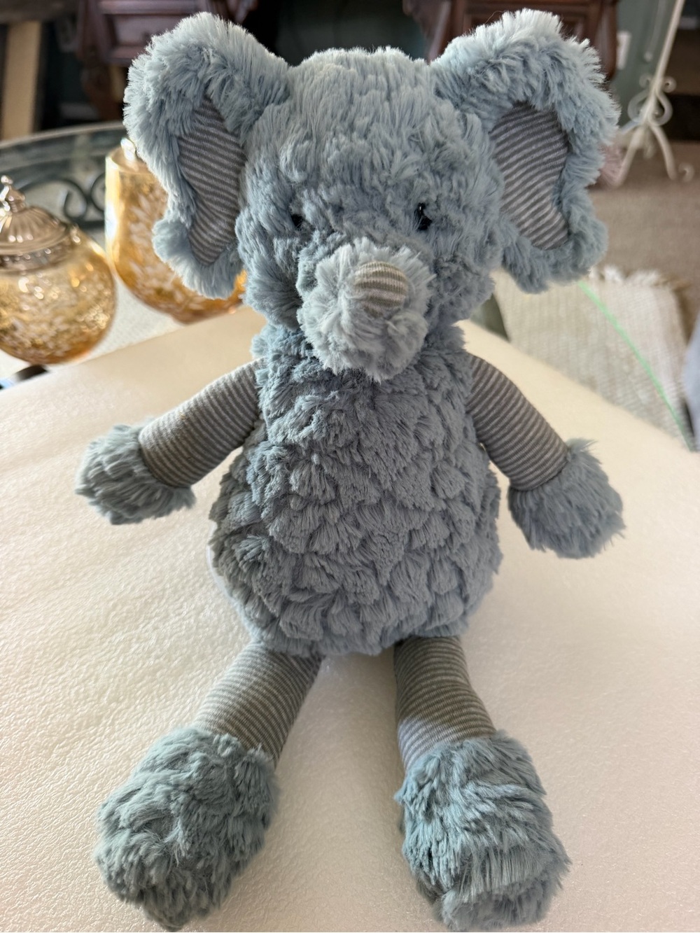 Mary Myers Corporation Putty Pinstriped Elephant